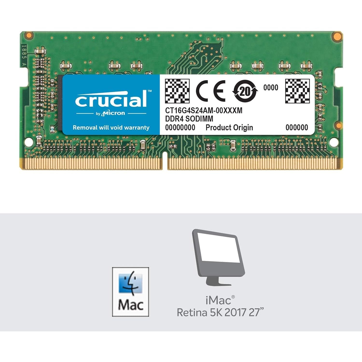 Buy Crucial,Crucial 16GB DDR4 2400MHz CL17 Memory for Mac (CT16G4S24AM) - Gadcet UK | UK | London | Scotland | Wales| Near Me | Cheap | Pay In 3 | RAM